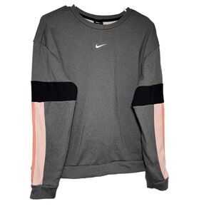Nike Center Swoosh Colorblock Pullover Sweater with Pockets Women's Size XS